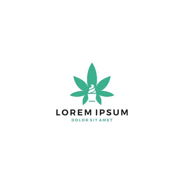 Logo De Crème Glacée Au Cannabis