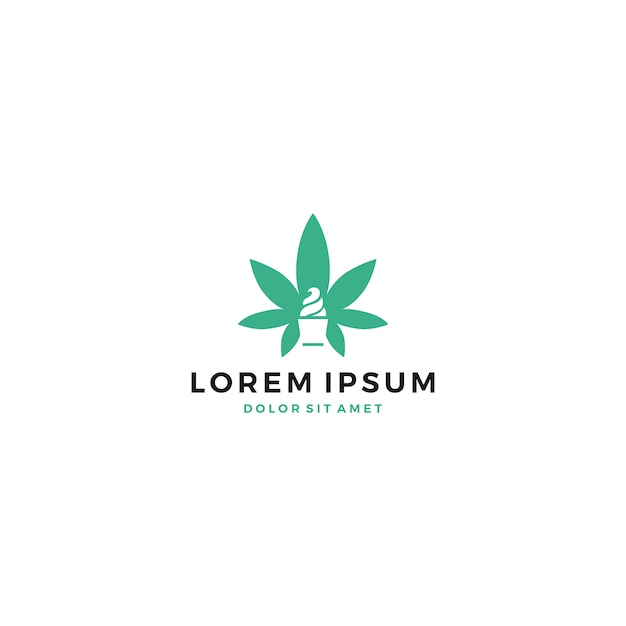 logo de crème glacée au cannabis