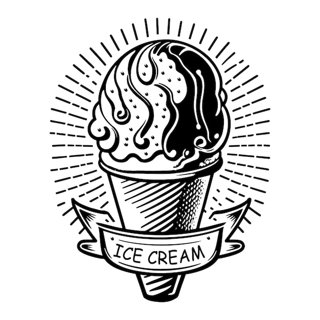 Logo de crème glacée