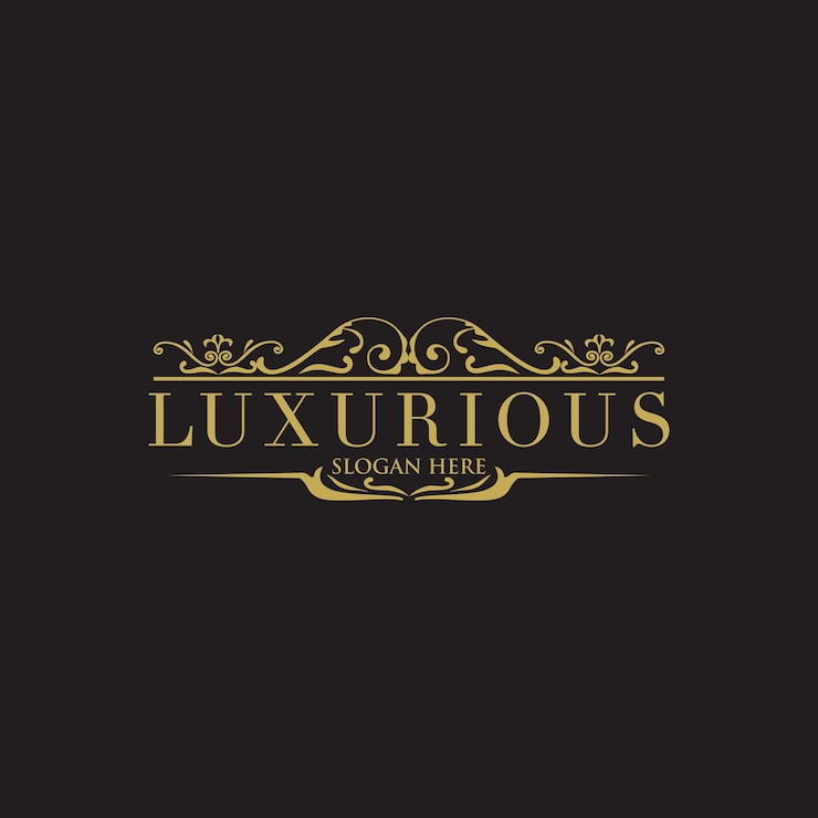 Vecteur logo de crête de luxe vintage. emblèmes royaux calligraphiques.