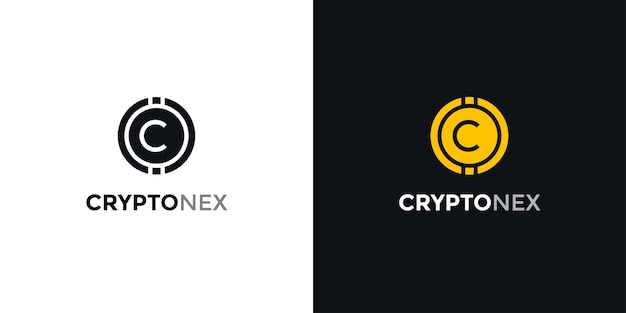 Logo De Crypto-monnaie Moderne Avec La Lettre C Pour Le Logo De La Technologie