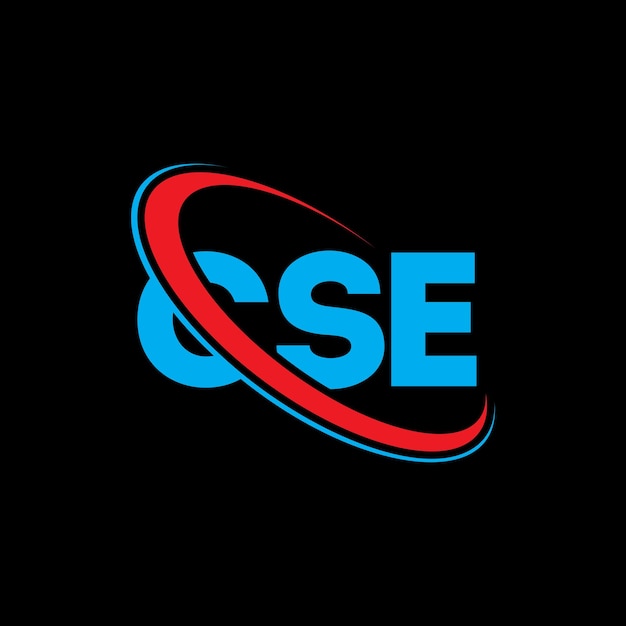 Vecteur le logo de cse est une initiale de cse, liée à un cercle et à un monogramme en majuscules. le logo cse est la typographie de cse pour les entreprises technologiques et les marques immobilières.