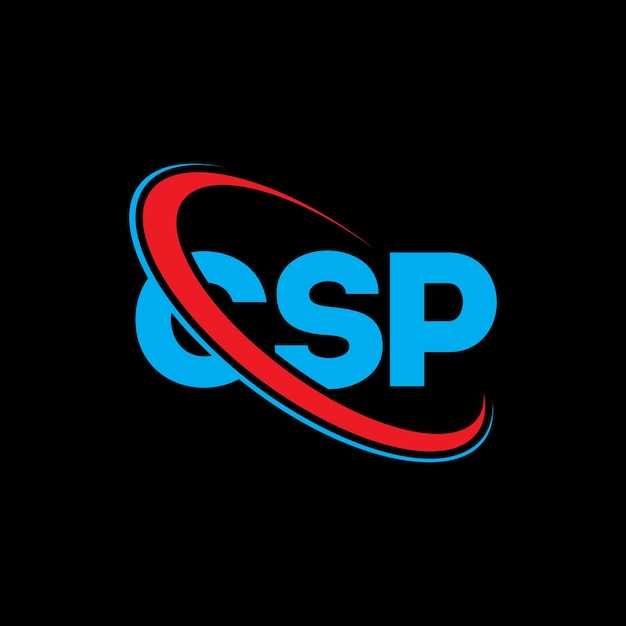 Le logo de CSP est une lettre de CSP, une initiale de CSP liée à un cercle et à un monogramme en majuscules, une typographie de CSP pour les entreprises technologiques et la marque immobilière.