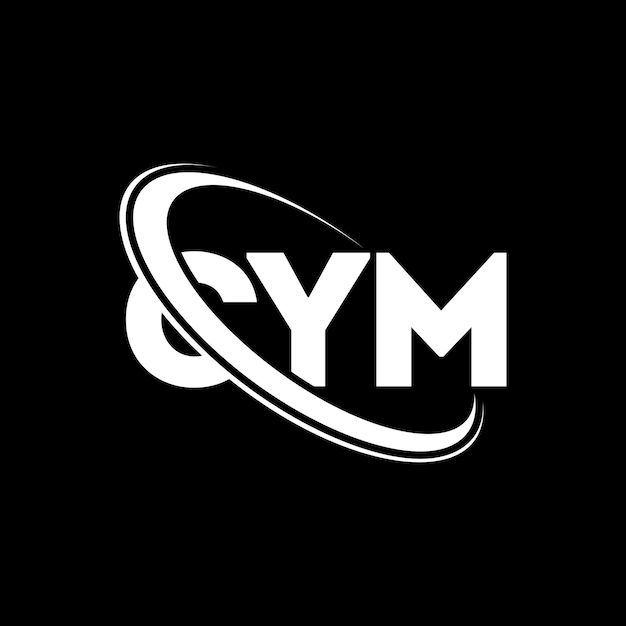 Vecteur logo cym cym lettre cym design de logo initial cym logo lié à un cercle et un monogramme en majuscules logo cym typographie pour les entreprises technologiques et la marque immobilière