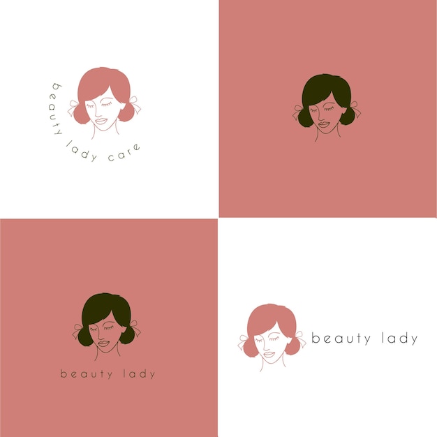 Logo de dame de beauté