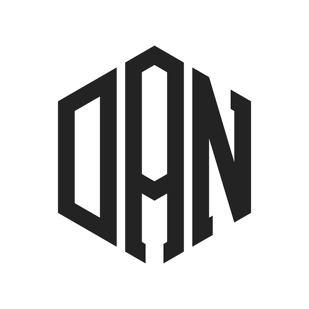Le logo DAN est conçu avec les initiales de la lettre DAN et le monogramme en forme d'hexagone.