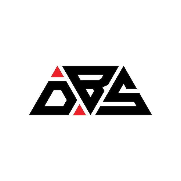 Vecteur le logo de dbs est un triangle en forme de triangle, un monogramme, un modèle de logo vectoriel en couleur rouge, un logo triangulaire, un logo simple, élégant et luxueux.