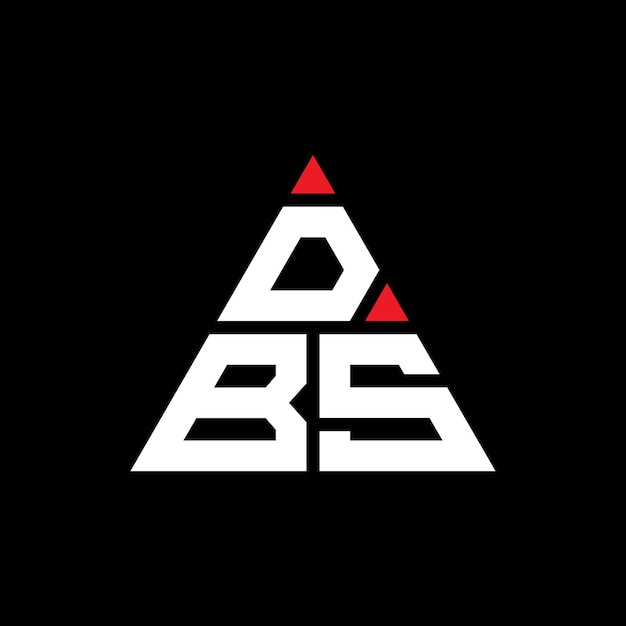 Vecteur le logo de dbs est un triangle en forme de triangle, un monogramme, un modèle de logo vectoriel en couleur rouge, un logo triangulaire, un logo simple, élégant et luxueux.