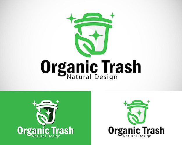 Logo De Déchets Organiques Nature Créative Laisse Le Concept De Conception Propre