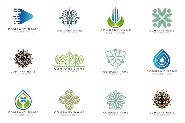 Logo Défini Une Collection D'idées De Marque Moderne Et Créative Pour Une Entreprise Commerciale.