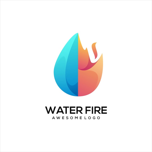 Logo Dégradé Coloré De L'eau De Feu
