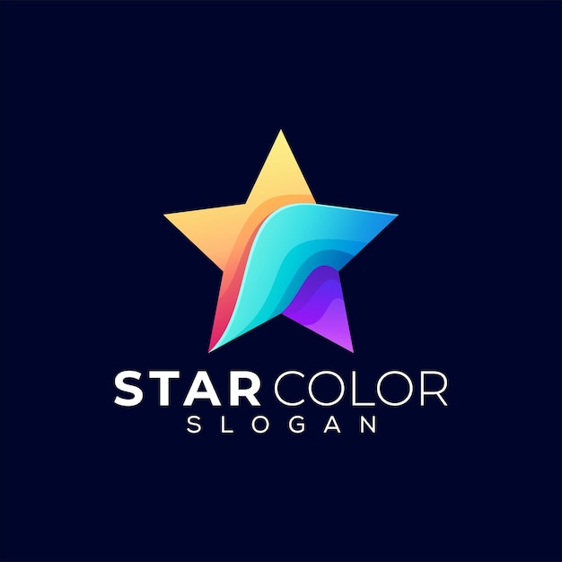 Logo Dégradé De Couleur étoile