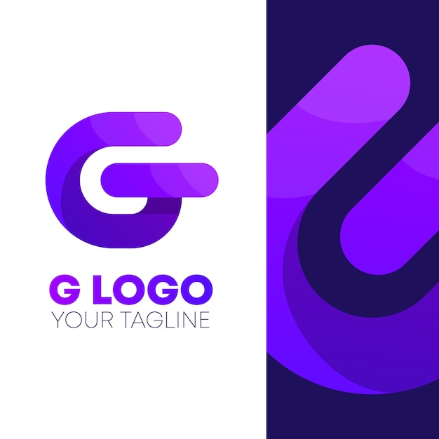 Vecteur logo de dégradé moderne lettre g