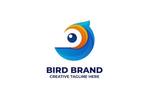 Logo Dégradé D'oiseaux Colorés