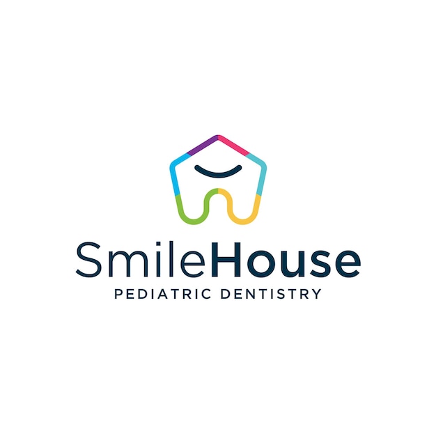 Logo De Dentisterie Pédiatrique Sourire Coloré