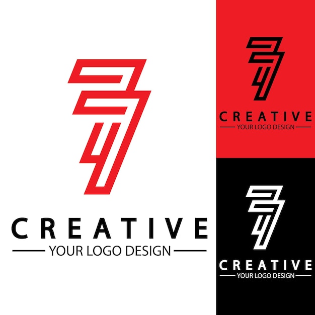 Logo Design Numéro 77 Image Vectorielle Illustration