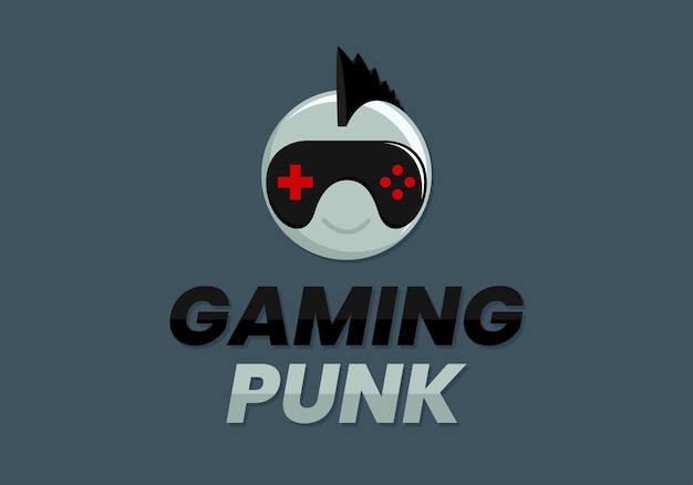 Vecteur logo détaillé du jeu d'esports punk