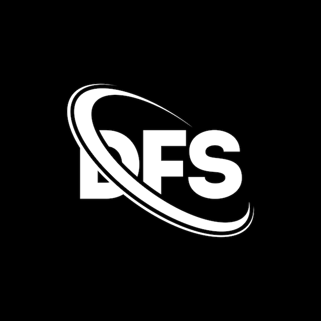 Vecteur le logo dfs est composé d'initiales dfs et d'un monogramme en majuscules.