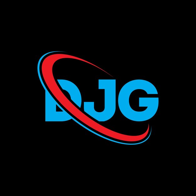 Le logo DJG, la lettre DJG, les initiales, le logo DJG lié au cercle et au monogramme en majuscules, la typographie DJG pour les entreprises technologiques et la marque immobilière.