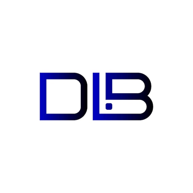 Logo DLB monogramme initial gradient marque de lettre minimaliste moderne conception vectorielle d'identité d'entreprise