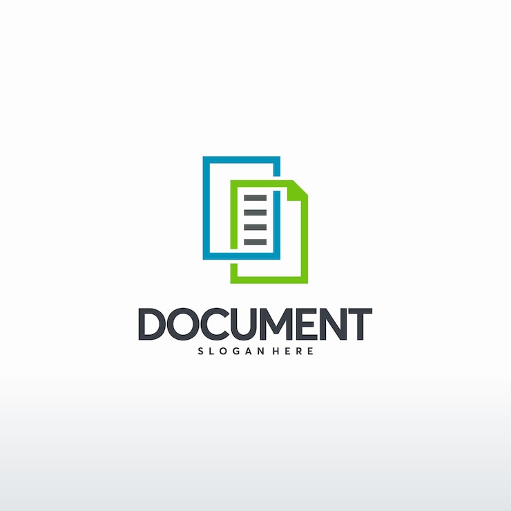 Vecteur le logo de document conçoit le vecteur de concept, le logo de données conçoit le vecteur de concept