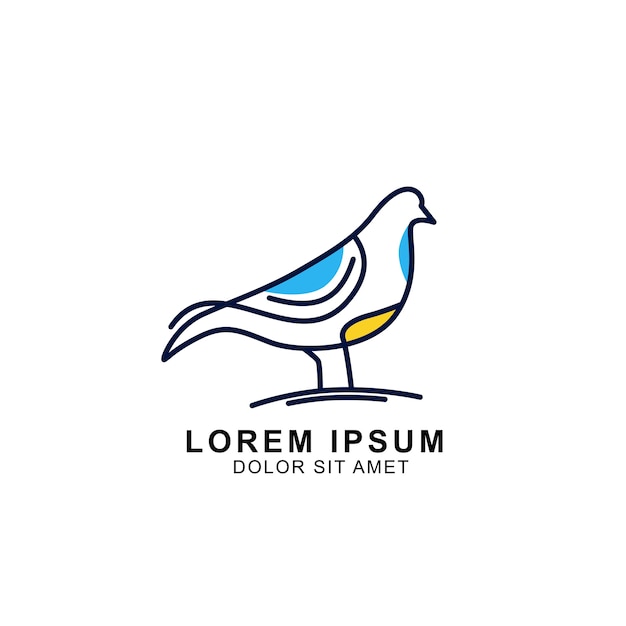 Logo De La Dove Minimal Outline