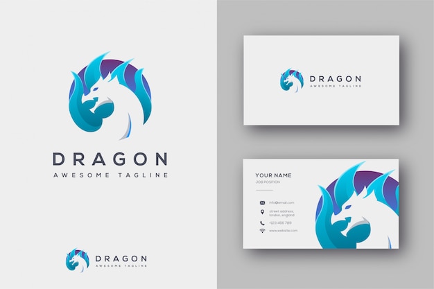 Logo Dragon Et Carte De Visite