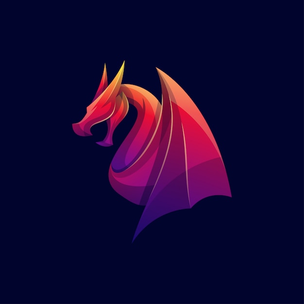 Logo Dragon Couleur Moderne