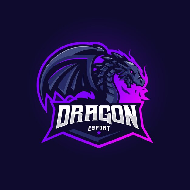 Vecteur le logo de dragon esport