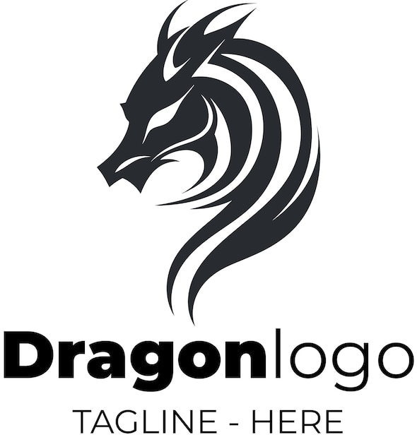 Vecteur logo dragon simple