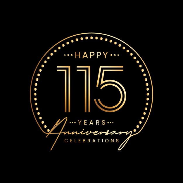 Logo Du 115e Anniversaire Avec Un Style Simple Et Luxueux Et Un Concept De Texte Manuscrit