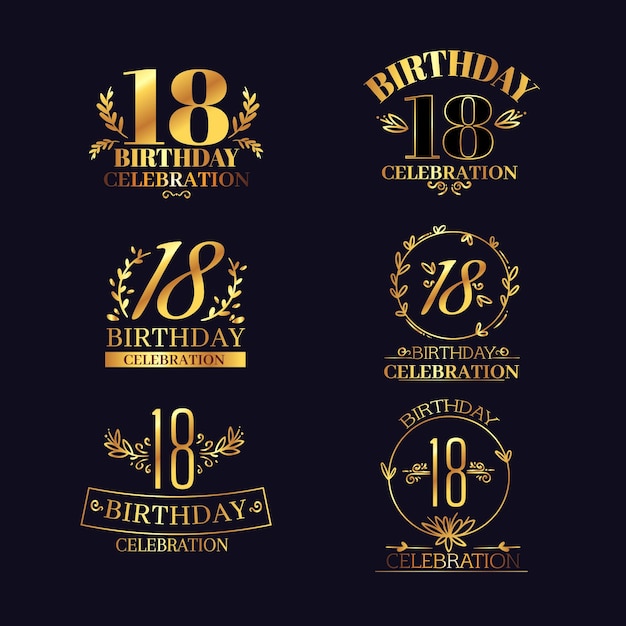 Logo Du 18e Anniversaire De Luxe