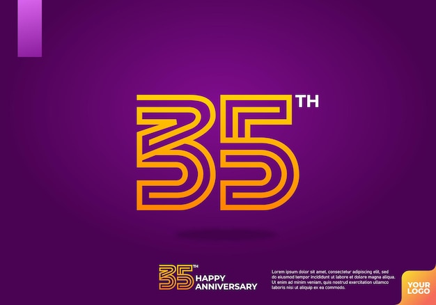 Vecteur logo du 35e anniversaire