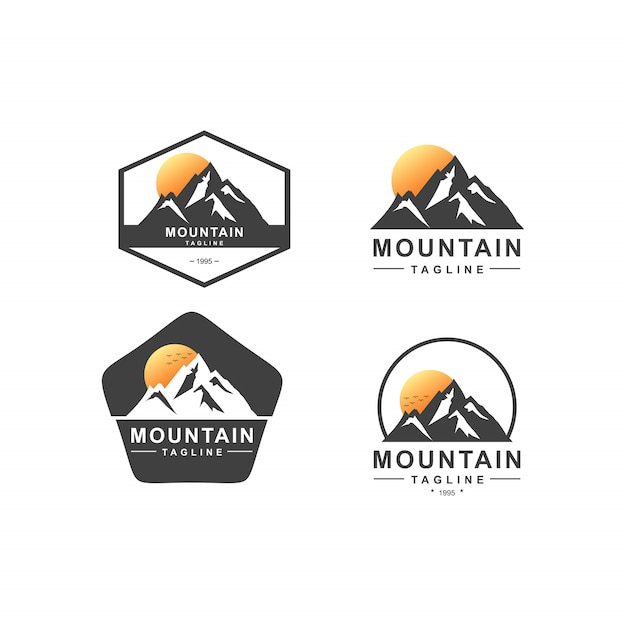 Logo Du Badge De La Montagne