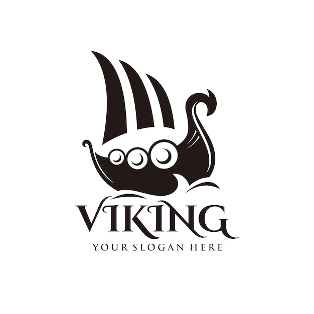 Vecteur logo du bateau viking