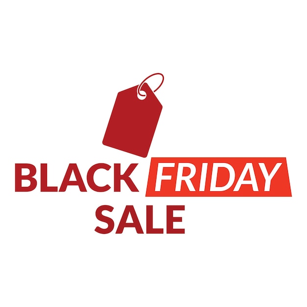 Vecteur le logo du black friday pour la publicité, l'icône de la remise, le modèle de logo vectoriel au niveau de l'étiquette