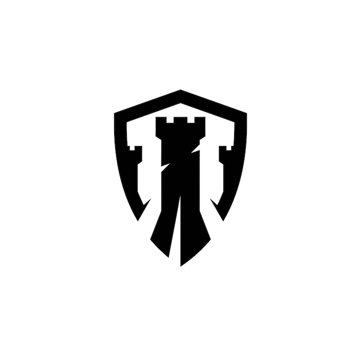 Vecteur logo du bouclier du château