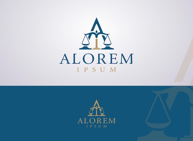 Vecteur logo du cabinet d'avocats création vectorielle d'une lettre logo icône