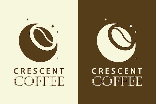 Vecteur logo du café au croissant