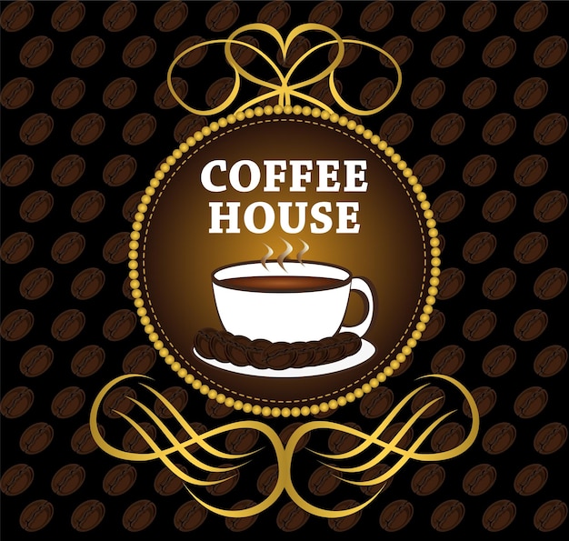 Vecteur logo du café