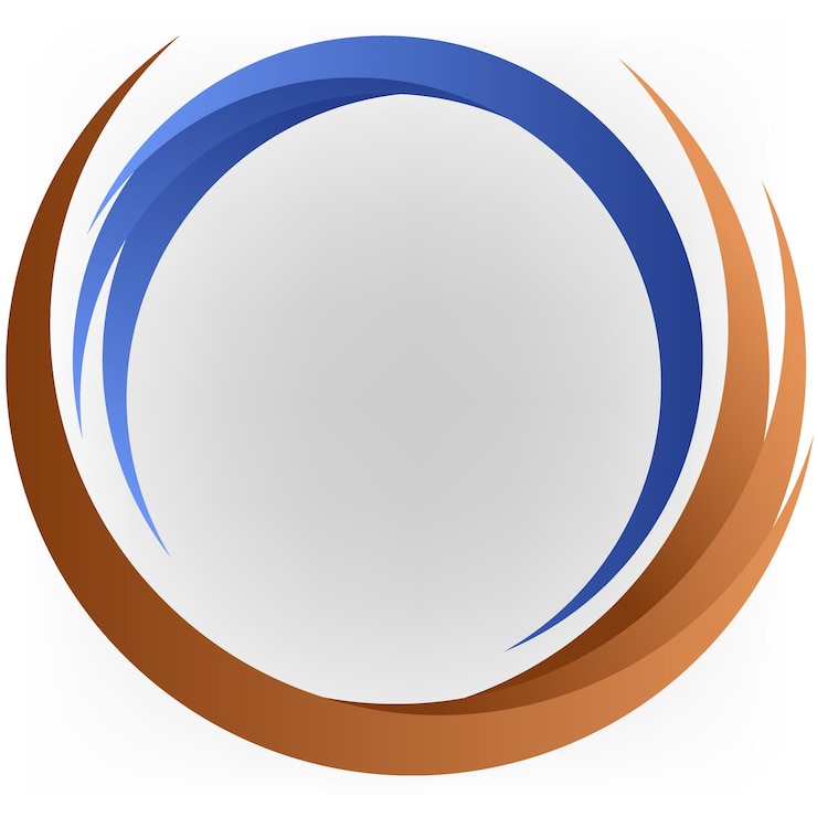 Vecteur logo du cercle de bordure dessin géométrique