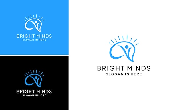 logo du cerveau des esprits brillants créatifs