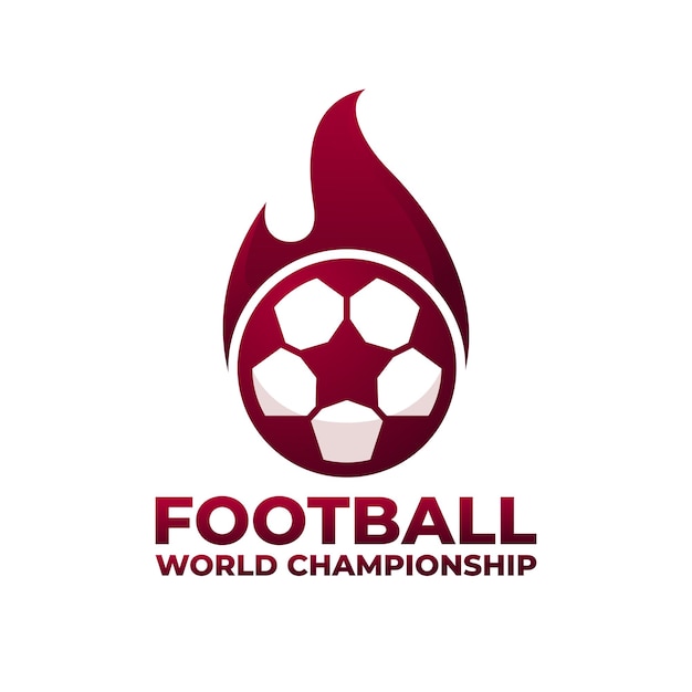 Logo Du Championnat Du Monde De Football De Football, Modèles De Conceptions D'emblèmes Sur Fond Blanc