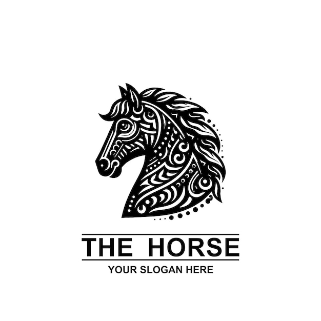Le logo du cheval dans le style mexicain
