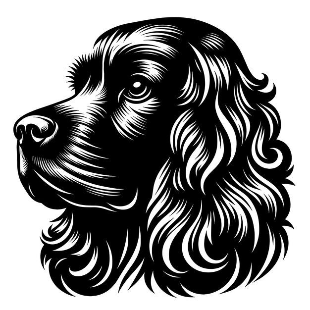 Le Logo Du Chien Monochrome à L'aboiement Silencieux Est Libéré