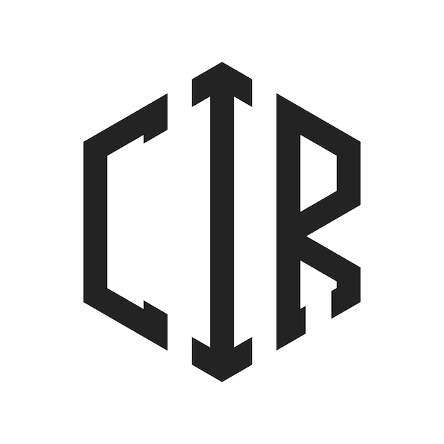 Logo du CIR Conception de la lettre initiale Monogramme du CIR Logo en forme d'hexagone