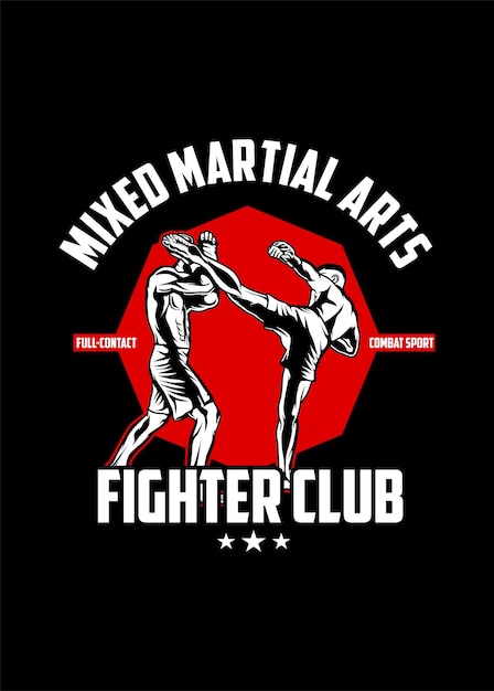 Vecteur logo du club de combat mma