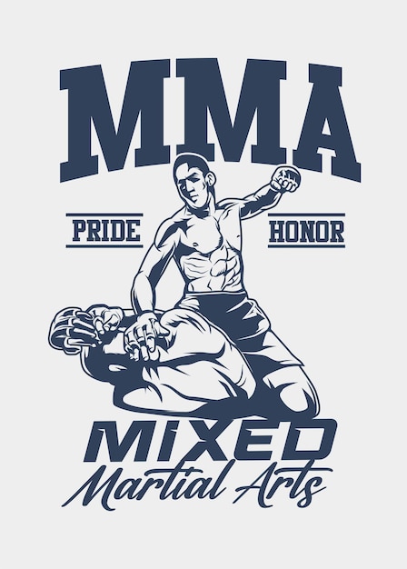 Vecteur logo du club de combat mma