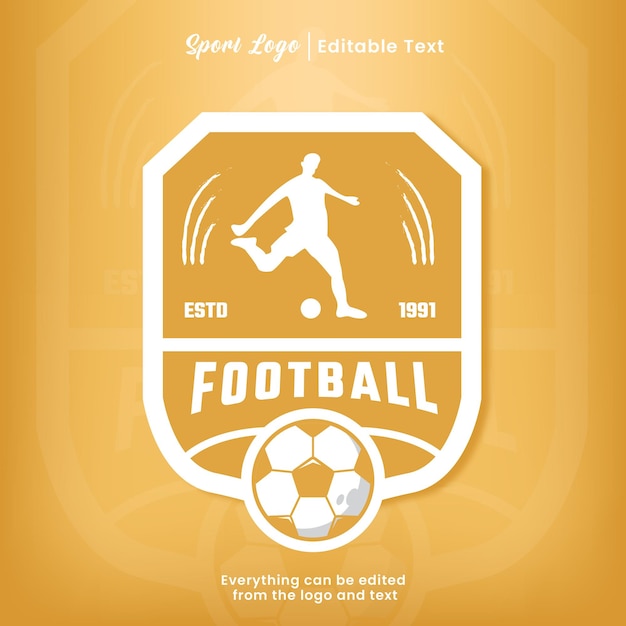 Logo Du Club De Football Design Plat