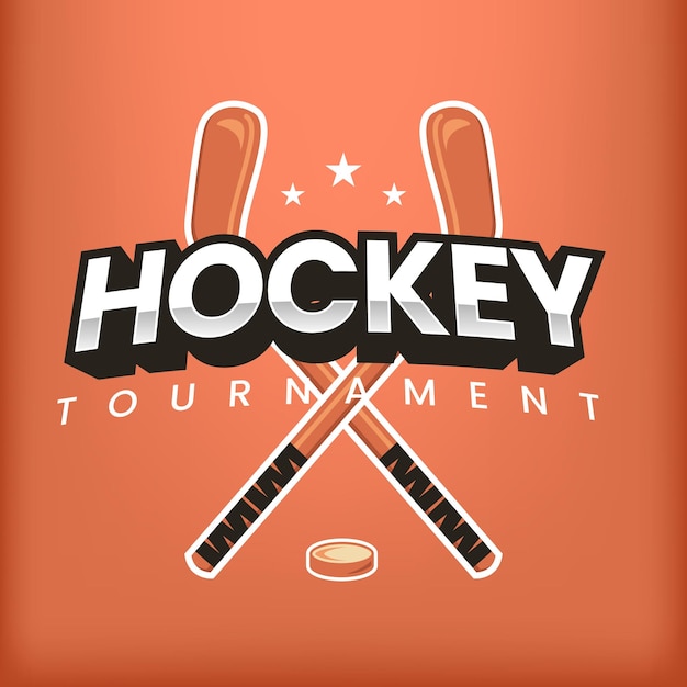 Logo Du Club De Hockey Professionnel Modifiable Sur Fond Chocolat